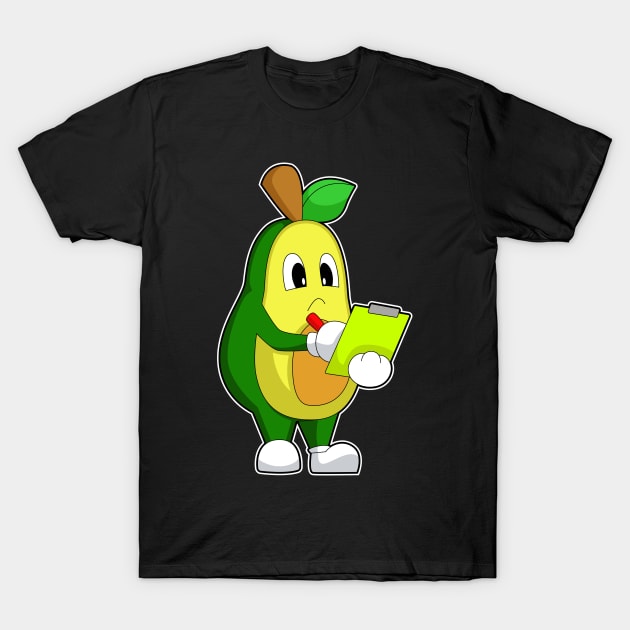 Avocado Secretary Note T-Shirt by Markus Schnabel